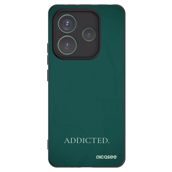 Picasee silikonowe czarne etui na Xiaomi Redmi Note 14 5G - Addicted