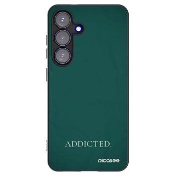 Picasee silikonowe czarne etui na Samsung Galaxy S25 5G - Addicted