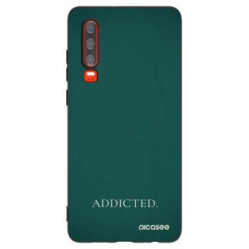 Picasee silikonowe czarne etui na Huawei P30 - Addicted