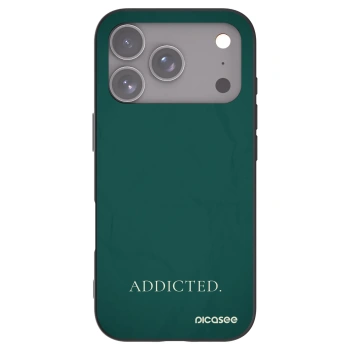 Picasee silikonowe czarne etui na Apple iPhone 17 Pro - Addicted