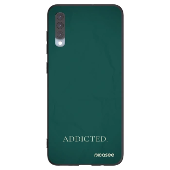 Picasee silikonowe czarne etui na Samsung Galaxy A70 A705F - Addicted