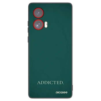 Picasee silikonowe czarne etui na Motorola Edge 50 Fusion - Addicted