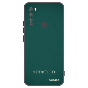 Picasee silikonowe czarne etui na Xiaomi Redmi Note 8 - Addicted