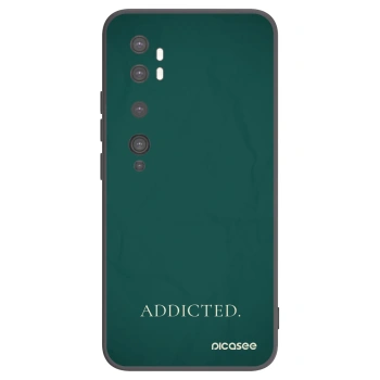 Picasee silikonowe czarne etui na Xiaomi Mi Note 10 (Pro) - Addicted