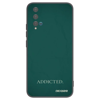 Picasee silikonowe czarne etui na Huawei Nova 5T - Addicted