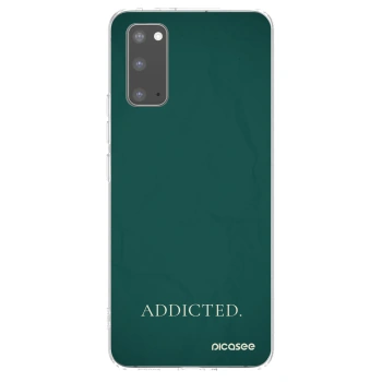 Picasee silikonowe przeźroczyste etui na Samsung Galaxy S20 G980F - Addicted