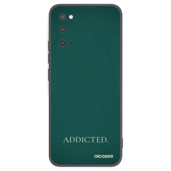 Picasee silikonowe czarne etui na Samsung Galaxy S20 G980F - Addicted