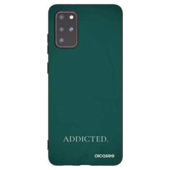 Picasee silikonowe czarne etui na Samsung Galaxy S20+ G985F - Addicted