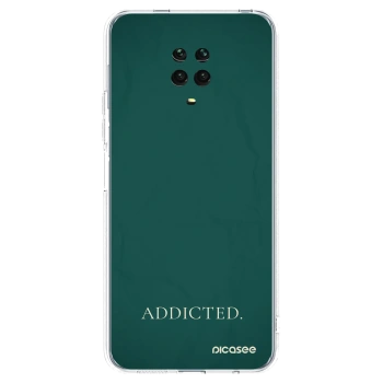 Picasee silikonowe przeźroczyste etui na Xiaomi Redmi Note 9 Pro - Addicted