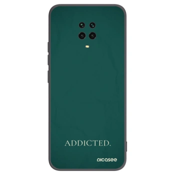 Picasee silikonowe czarne etui na Xiaomi Redmi Note 9S - Addicted