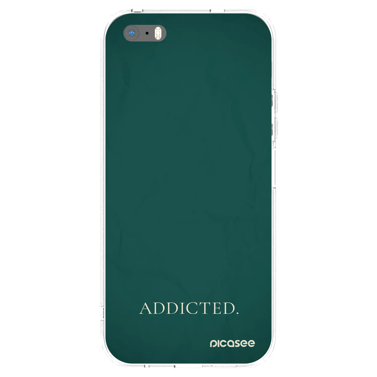 Picasee silikonowe przeźroczyste etui na Apple iPhone 5/5S/SE - Addicted
