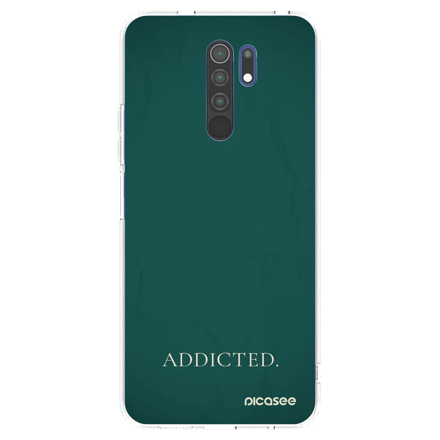 Picasee silikonowe przeźroczyste etui na Xiaomi Redmi 9 - Addicted