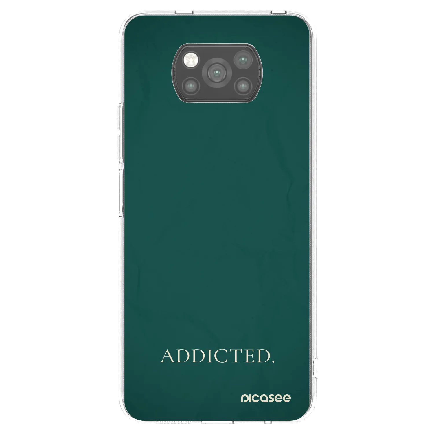 Picasee silikonowe czarne etui na Xiaomi Poco X3 - Addicted
