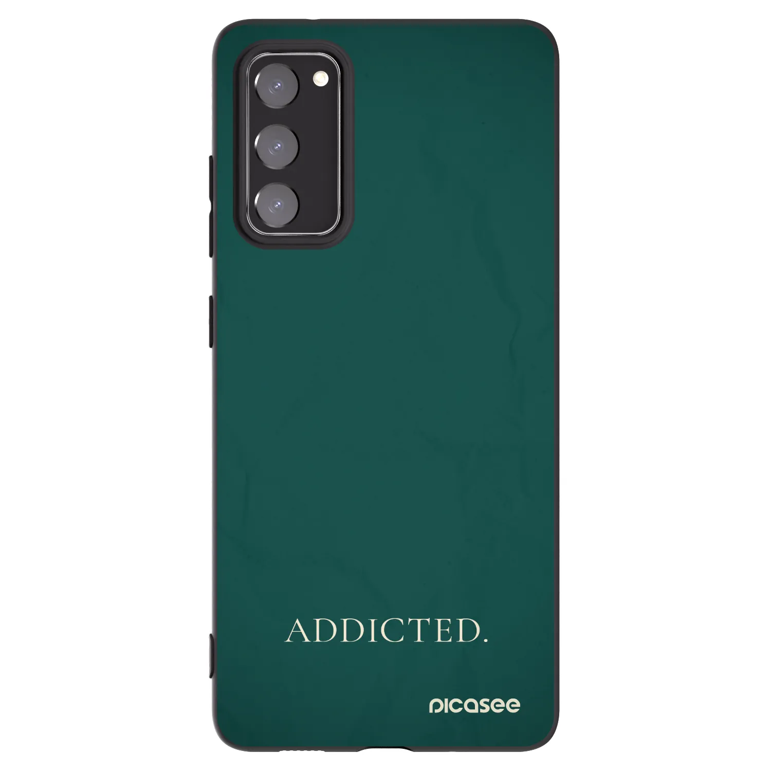Picasee silikonowe czarne etui na Samsung Galaxy S20 FE - Addicted