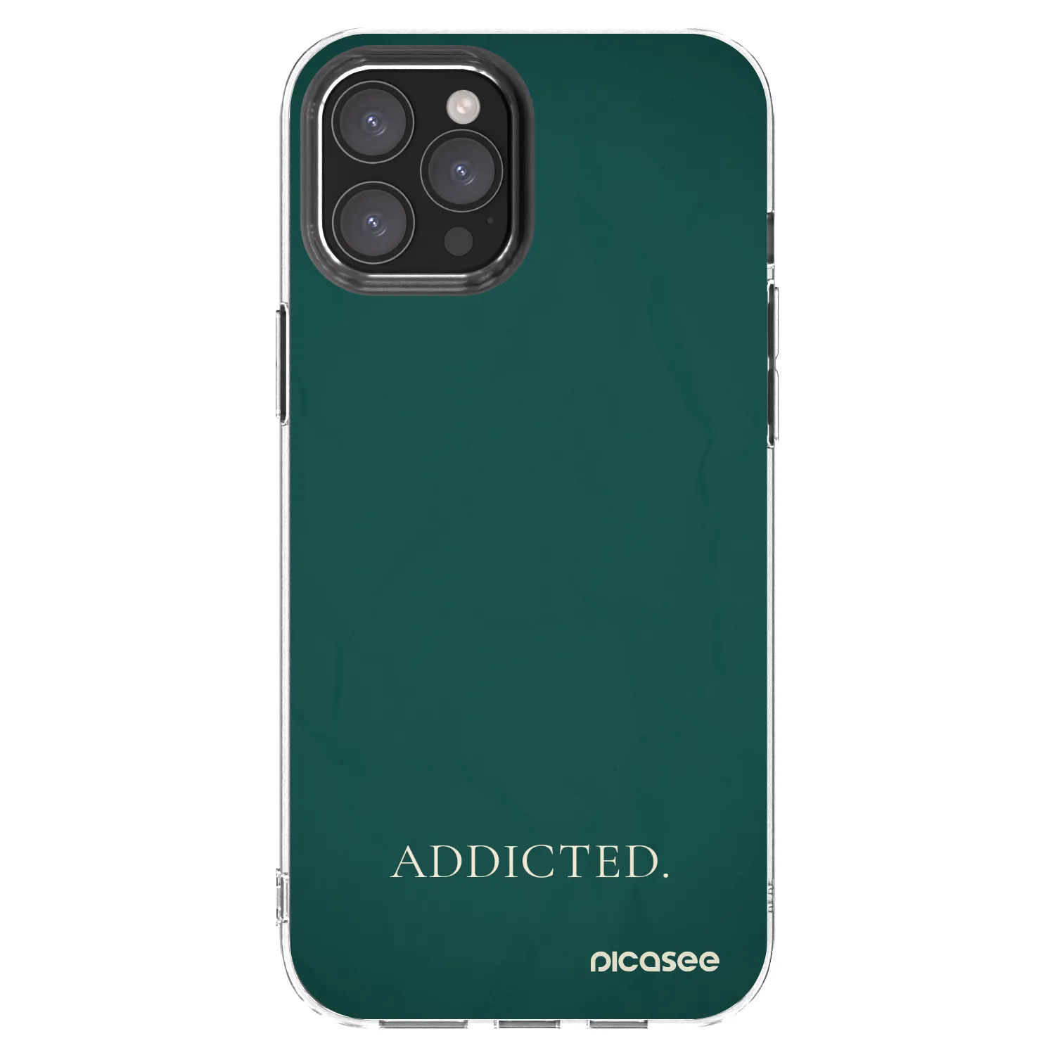 Picasee silikonowe przeźroczyste etui na Apple iPhone 12 Pro Max - Addicted