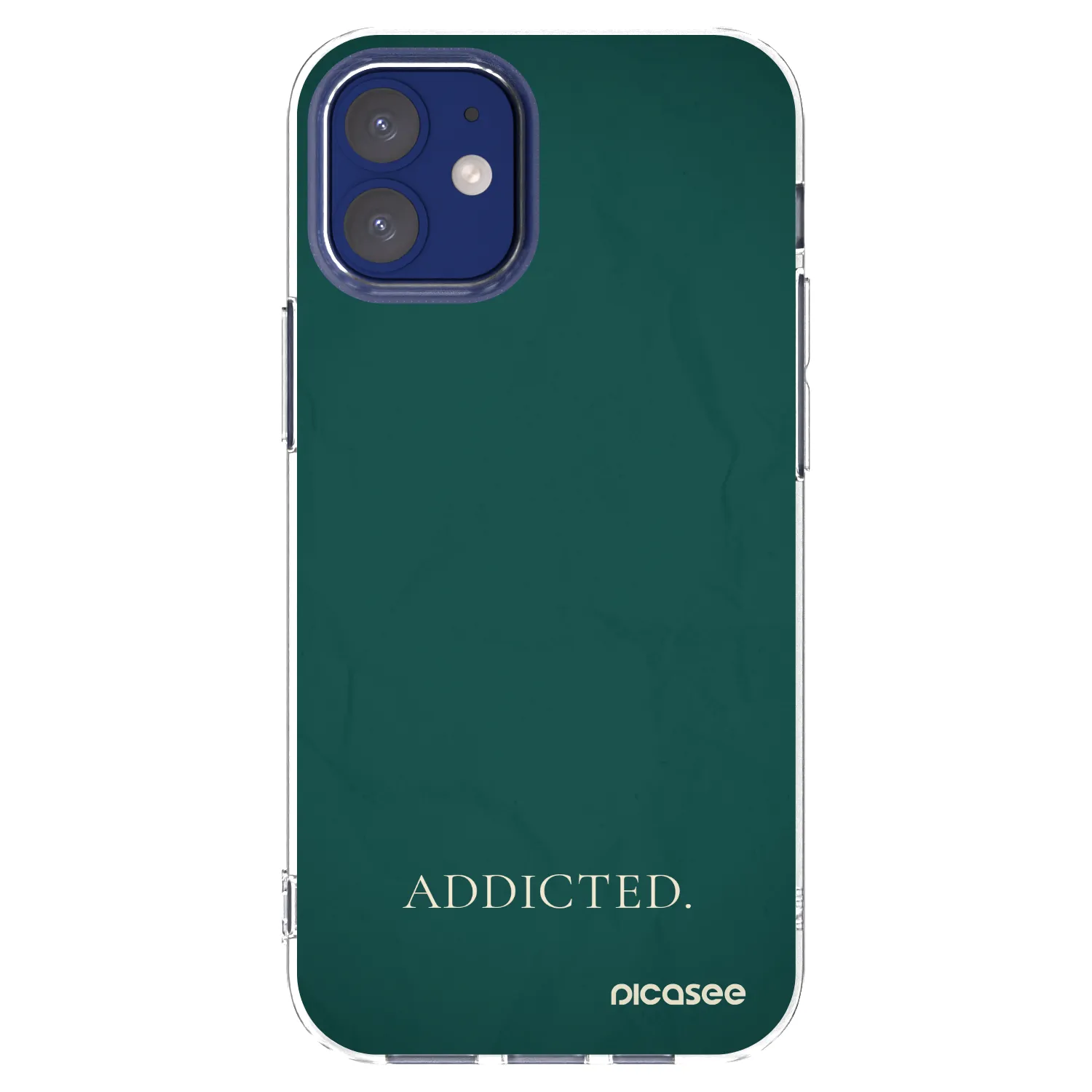 Picasee silikonowe przeźroczyste etui na Apple iPhone 12 mini - Addicted