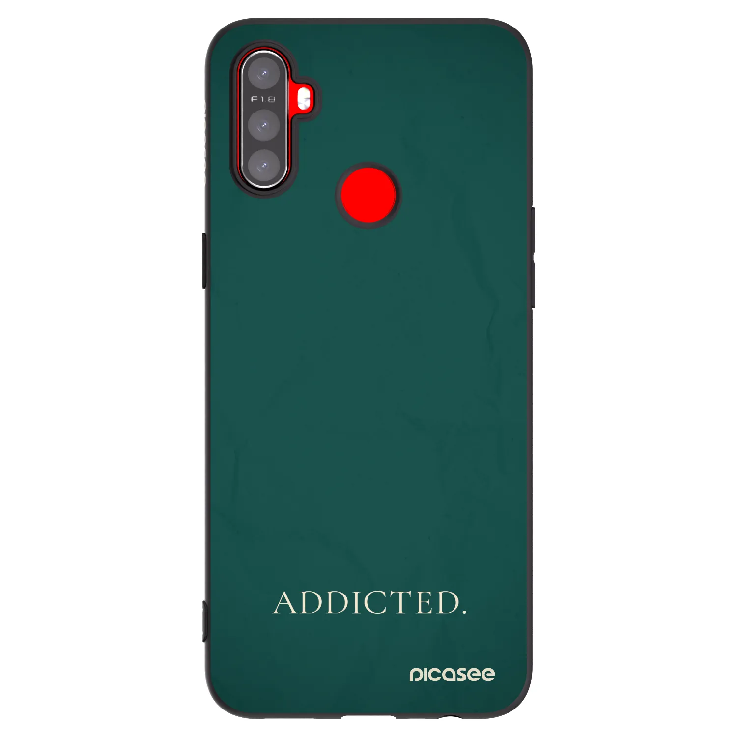 Picasee silikonowe czarne etui na Realme C3 - Addicted