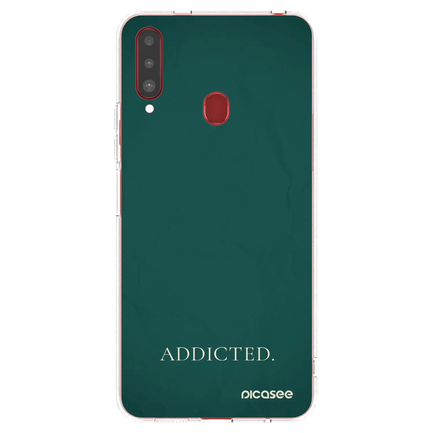 Picasee silikonowe przeźroczyste etui na Samsung Galaxy A20s - Addicted