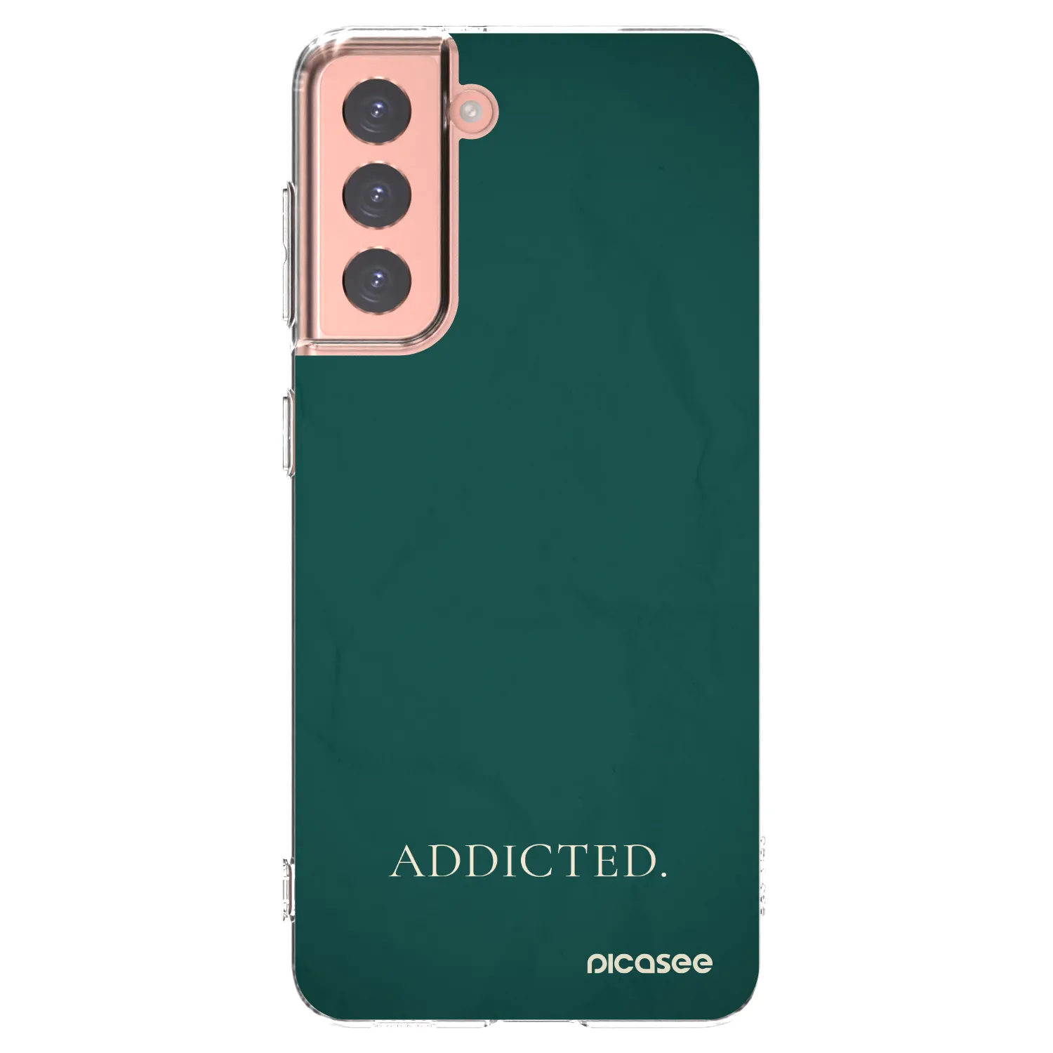 Picasee silikonowe przeźroczyste etui na Samsung Galaxy S21 5G G991B - Addicted