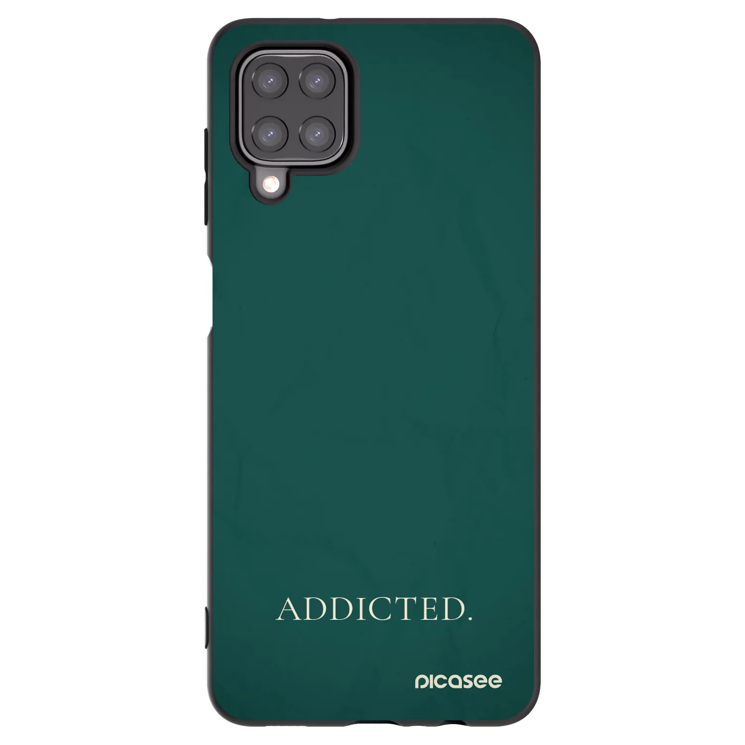 Picasee silikonowe czarne etui na Samsung Galaxy A12 A125F - Addicted