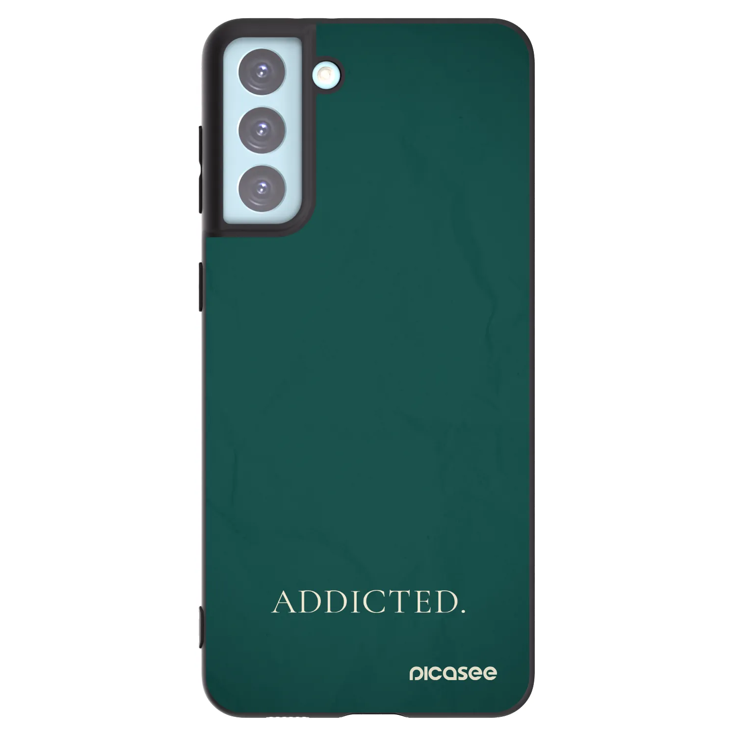 Picasee silikonowe czarne etui na Samsung Galaxy S21+ 5G G996F - Addicted