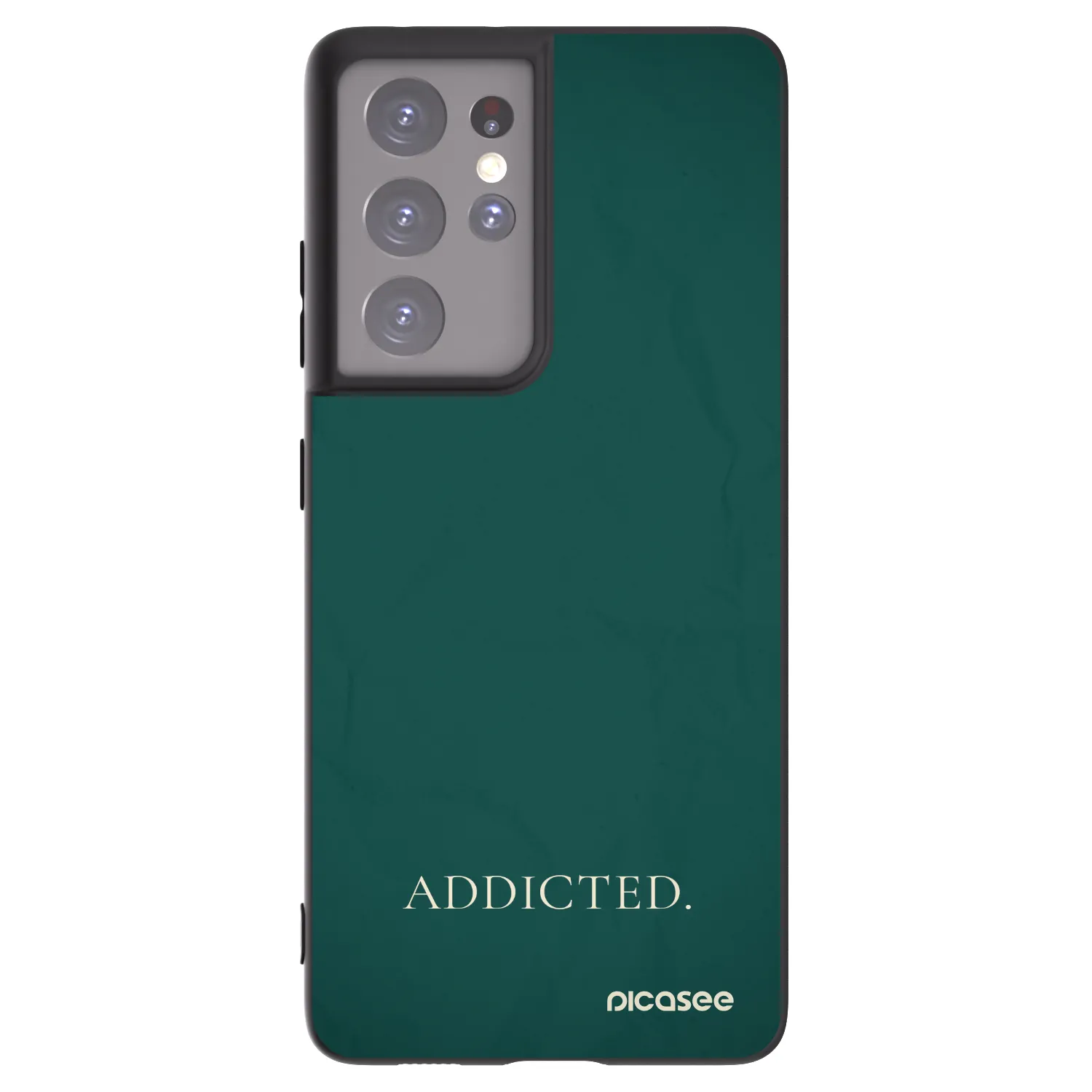 Picasee silikonowe czarne etui na Samsung Galaxy S21 Ultra 5G G998B - Addicted
