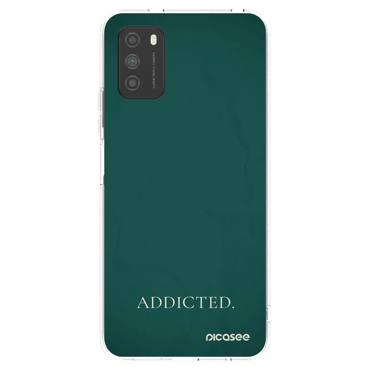 Picasee silikonowe przeźroczyste etui na Xiaomi Poco M3 - Addicted