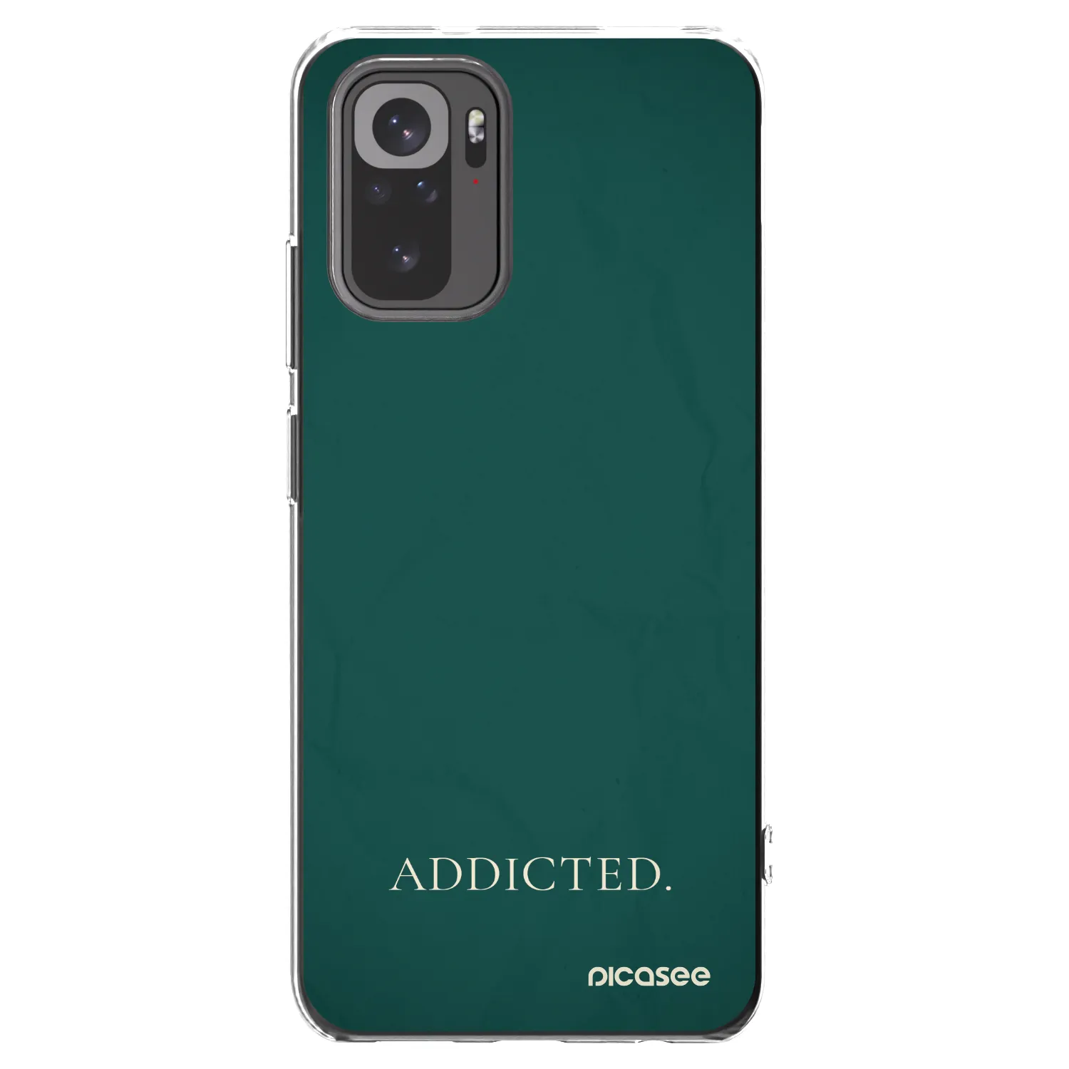 Picasee silikonowe przeźroczyste etui na Xiaomi Redmi Note 10 - Addicted