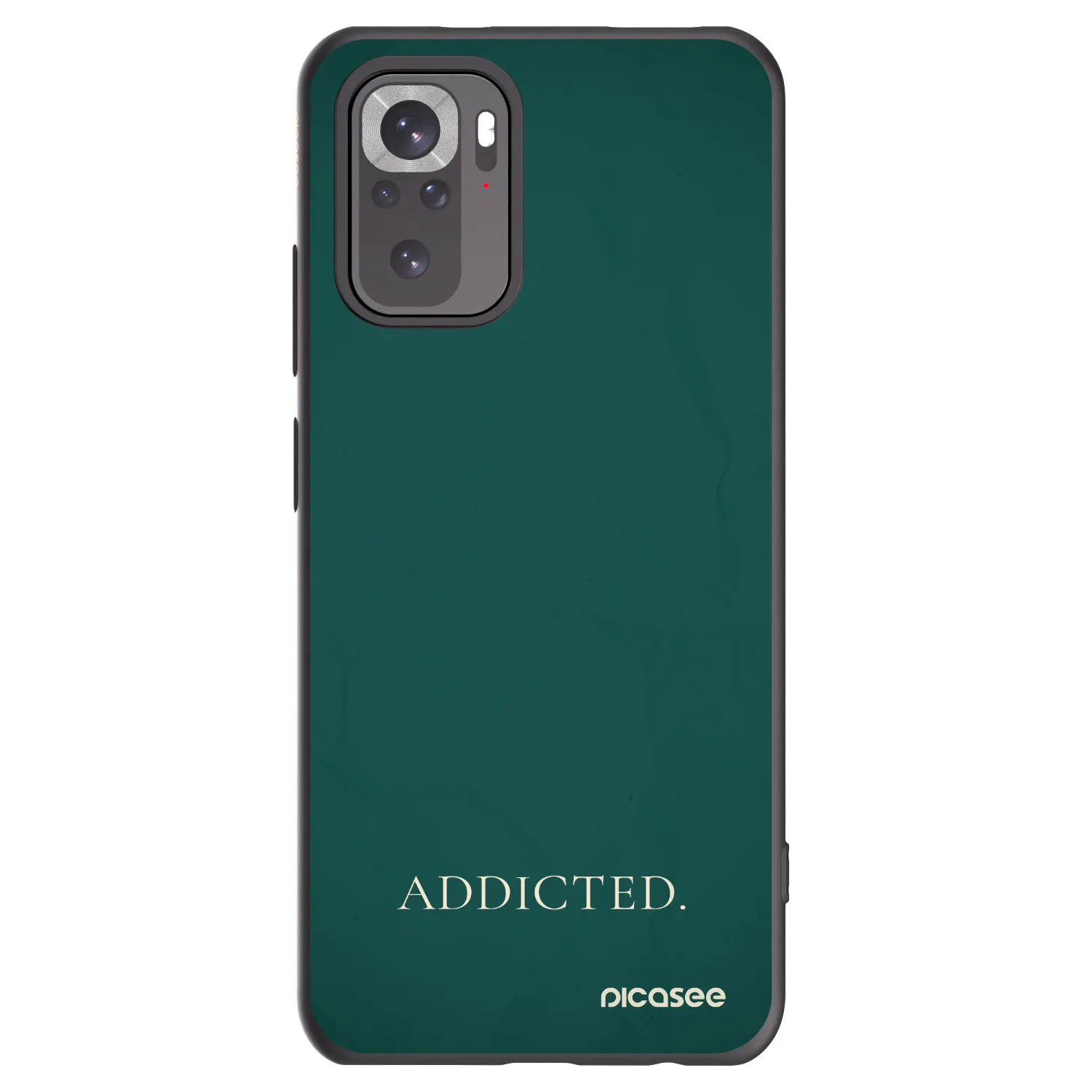 Picasee silikonowe czarne etui na Xiaomi Redmi Note 10 - Addicted