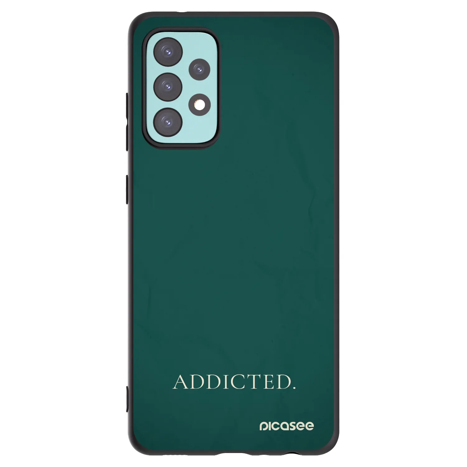 Picasee silikonowe czarne etui na Samsung Galaxy A72 A725F - Addicted