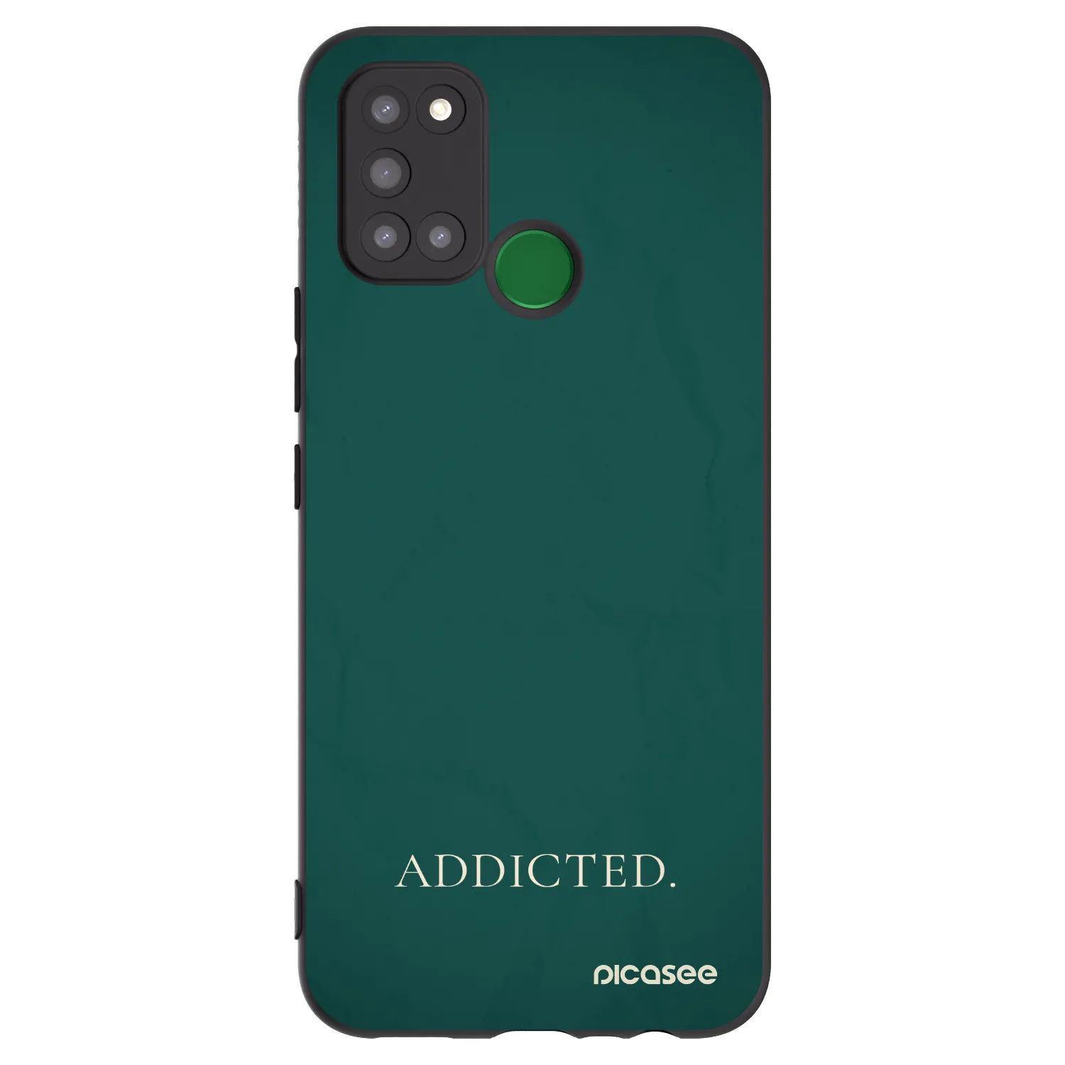 Picasee silikonowe czarne etui na Realme 7i - Addicted