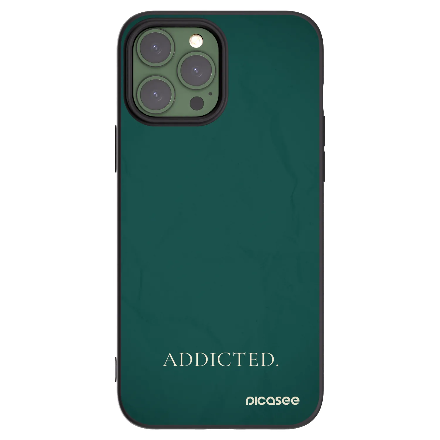 Picasee silikonowe czarne etui na Apple iPhone 13 Pro Max - Addicted