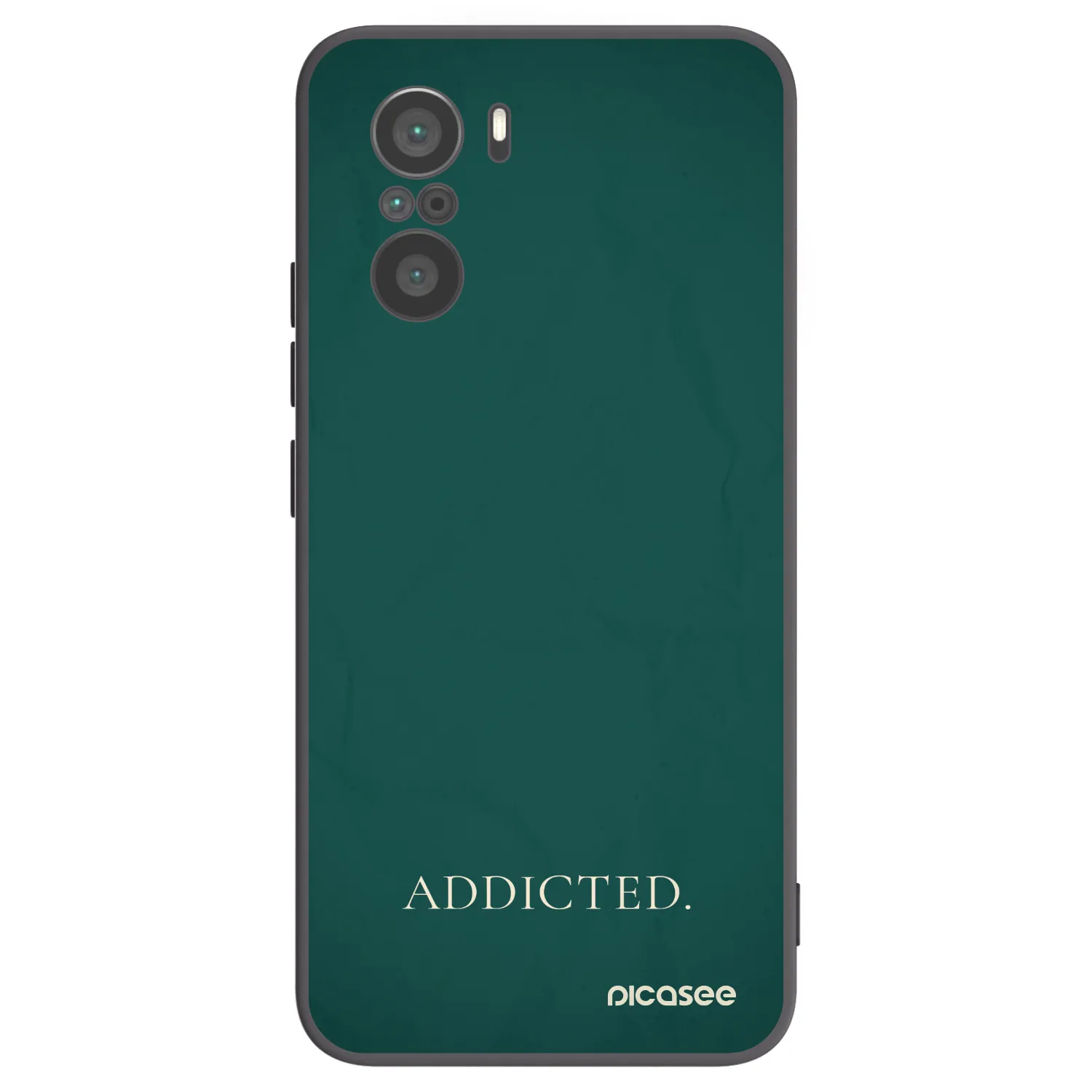 Picasee silikonowe czarne etui na Xiaomi Poco F3 - Addicted