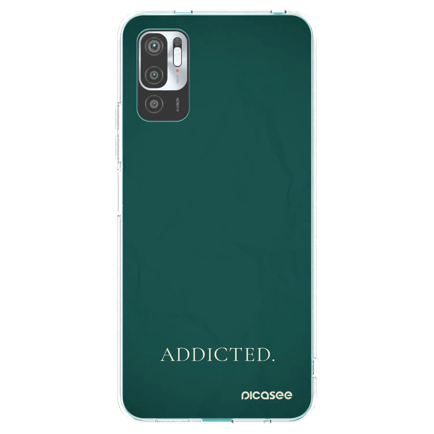 Picasee silikonowe przeźroczyste etui na Xiaomi Redmi Note 10 5G - Addicted