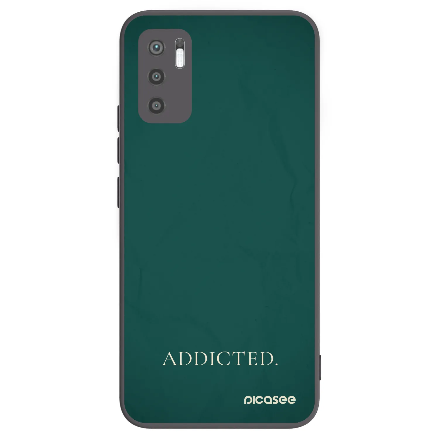 Picasee silikonowe czarne etui na Xiaomi Redmi Note 10 5G - Addicted