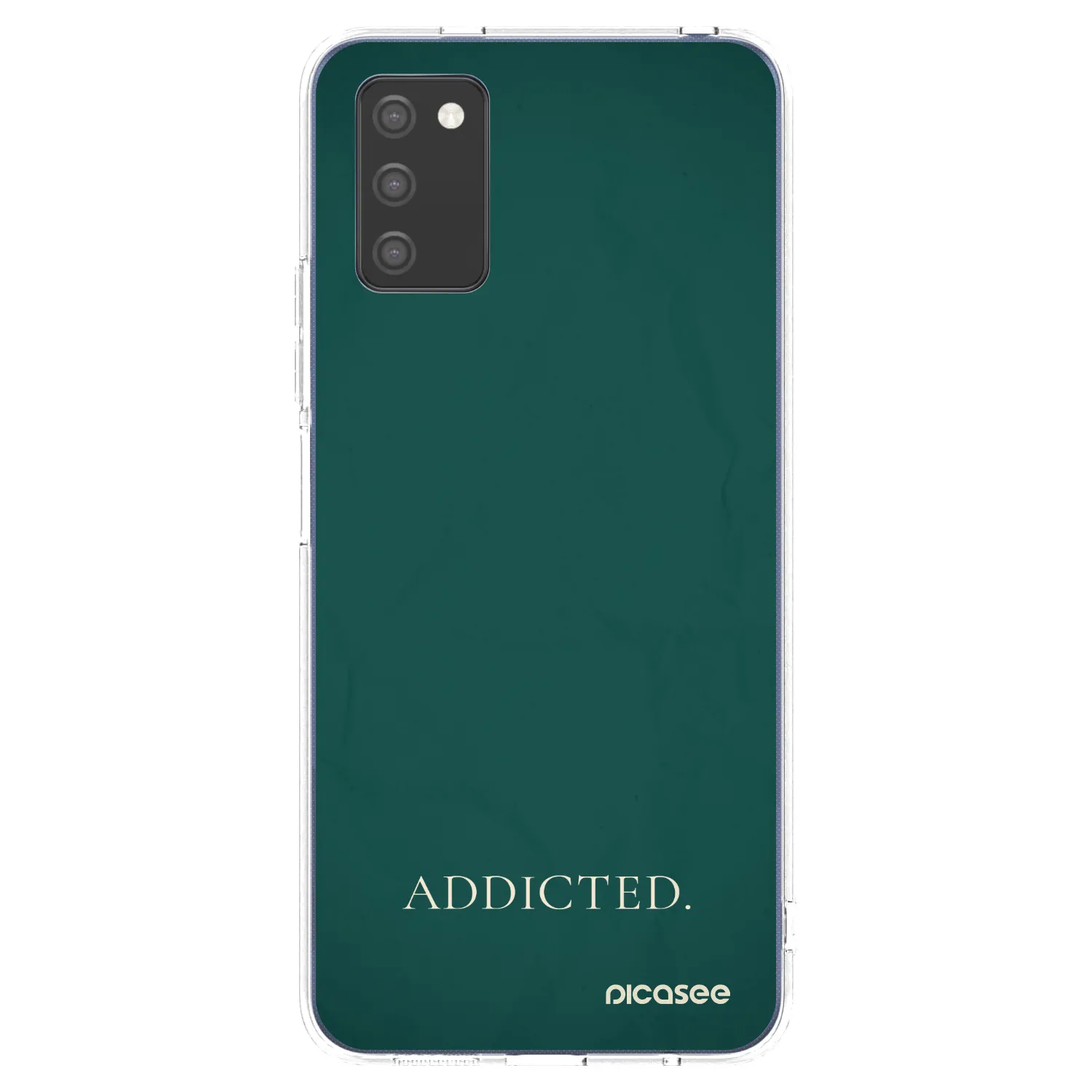 Picasee silikonowe przeźroczyste etui na Samsung Galaxy A02s A025G - Addicted