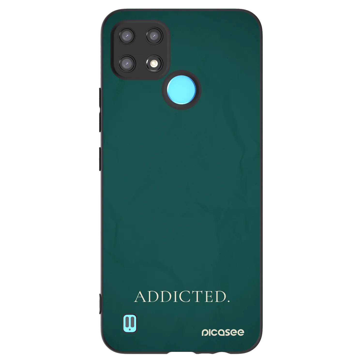 Picasee silikonowe czarne etui na Realme C21 - Addicted
