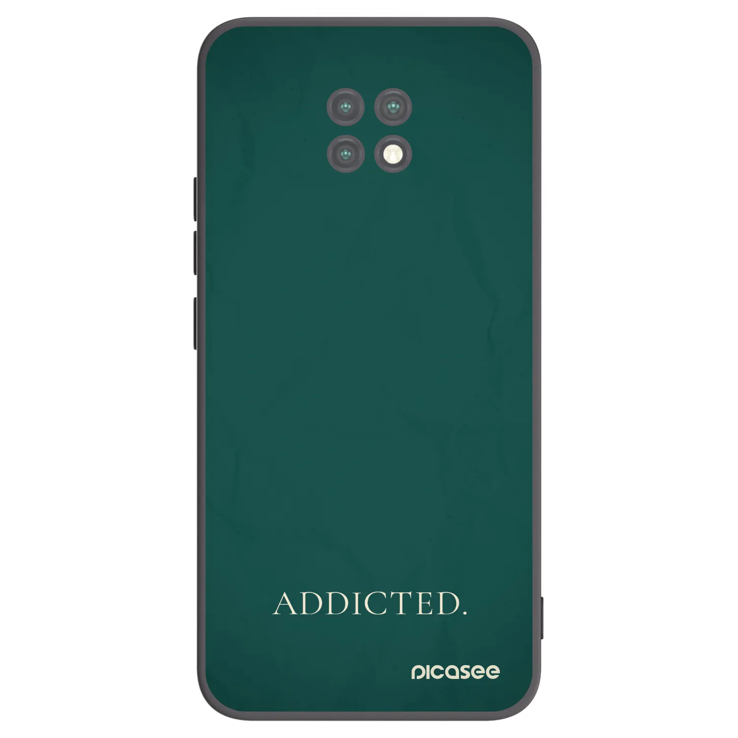 Picasee silikonowe czarne etui na Xiaomi Redmi Note 9T - Addicted