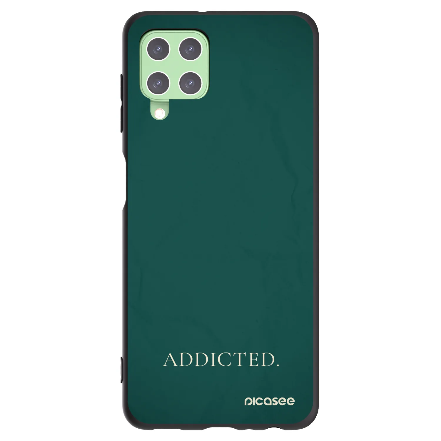 Picasee silikonowe czarne etui na Samsung Galaxy A22 A225F 4G - Addicted