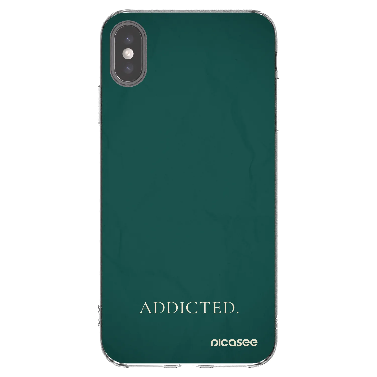Picasee silikonowe przeźroczyste etui na Apple iPhone XS Max - Addicted