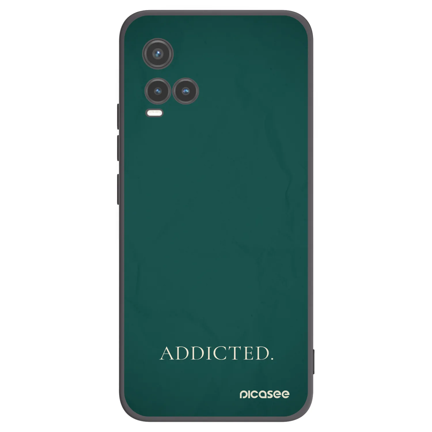 Picasee silikonowe czarne etui na Vivo Y33s - Addicted