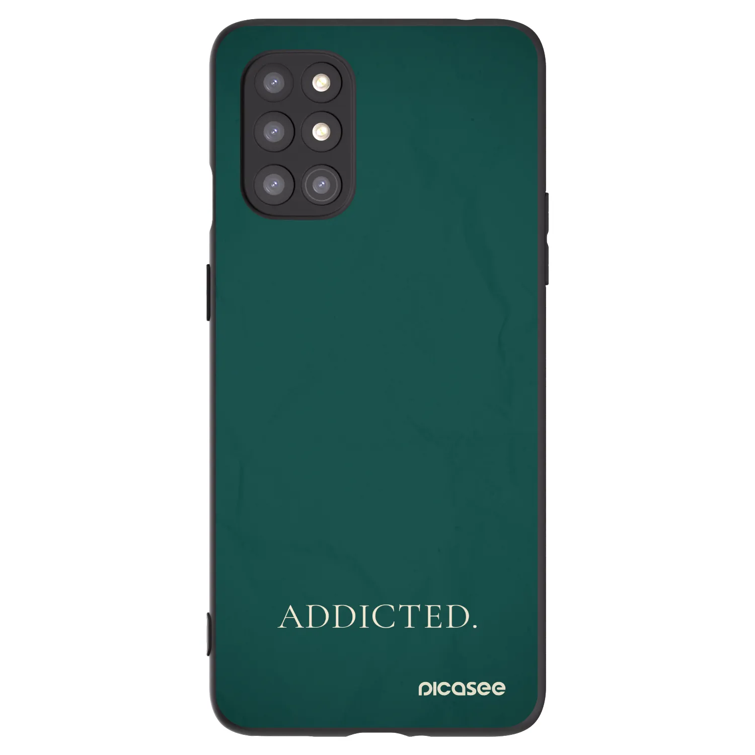 Picasee silikonowe czarne etui na OnePlus 8T - Addicted
