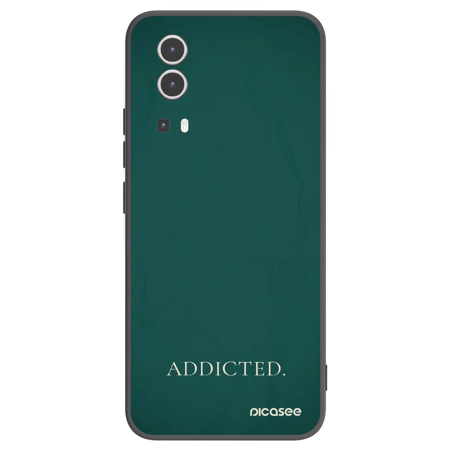 Picasee silikonowe czarne etui na Vivo Y72 5G - Addicted