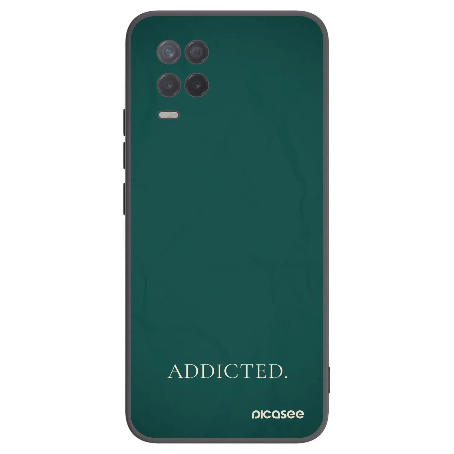 Picasee silikonowe czarne etui na Realme 8 5G - Addicted