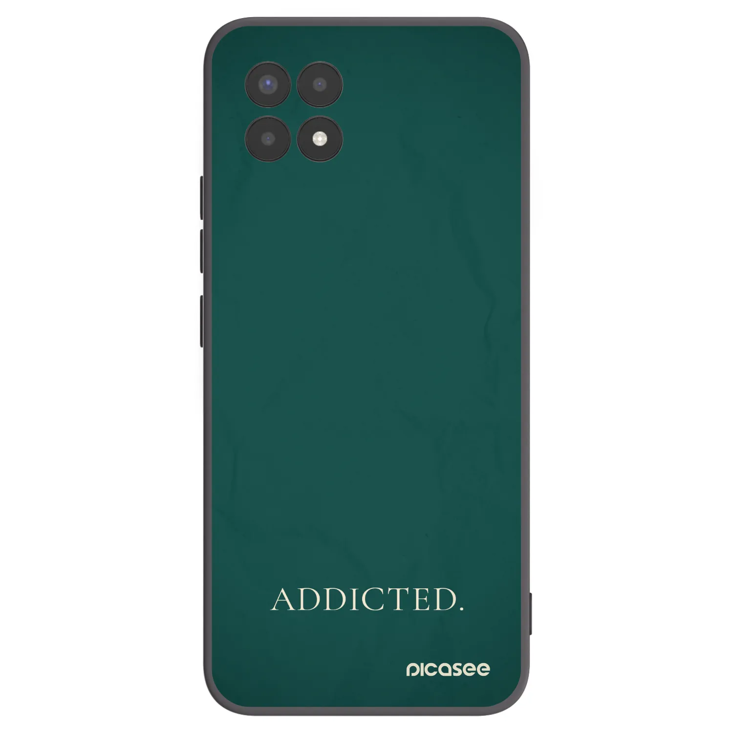 Picasee silikonowe czarne etui na Realme 8i - Addicted