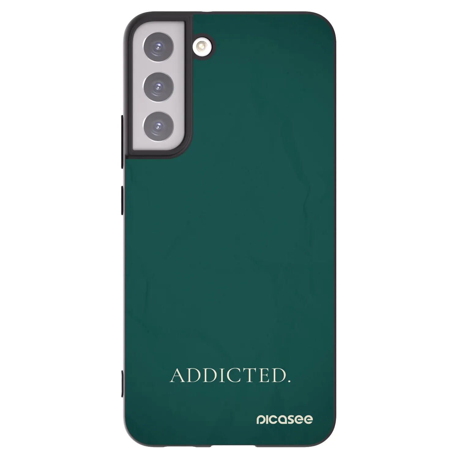 Picasee silikonowe czarne etui na Samsung Galaxy S22+ 5G - Addicted
