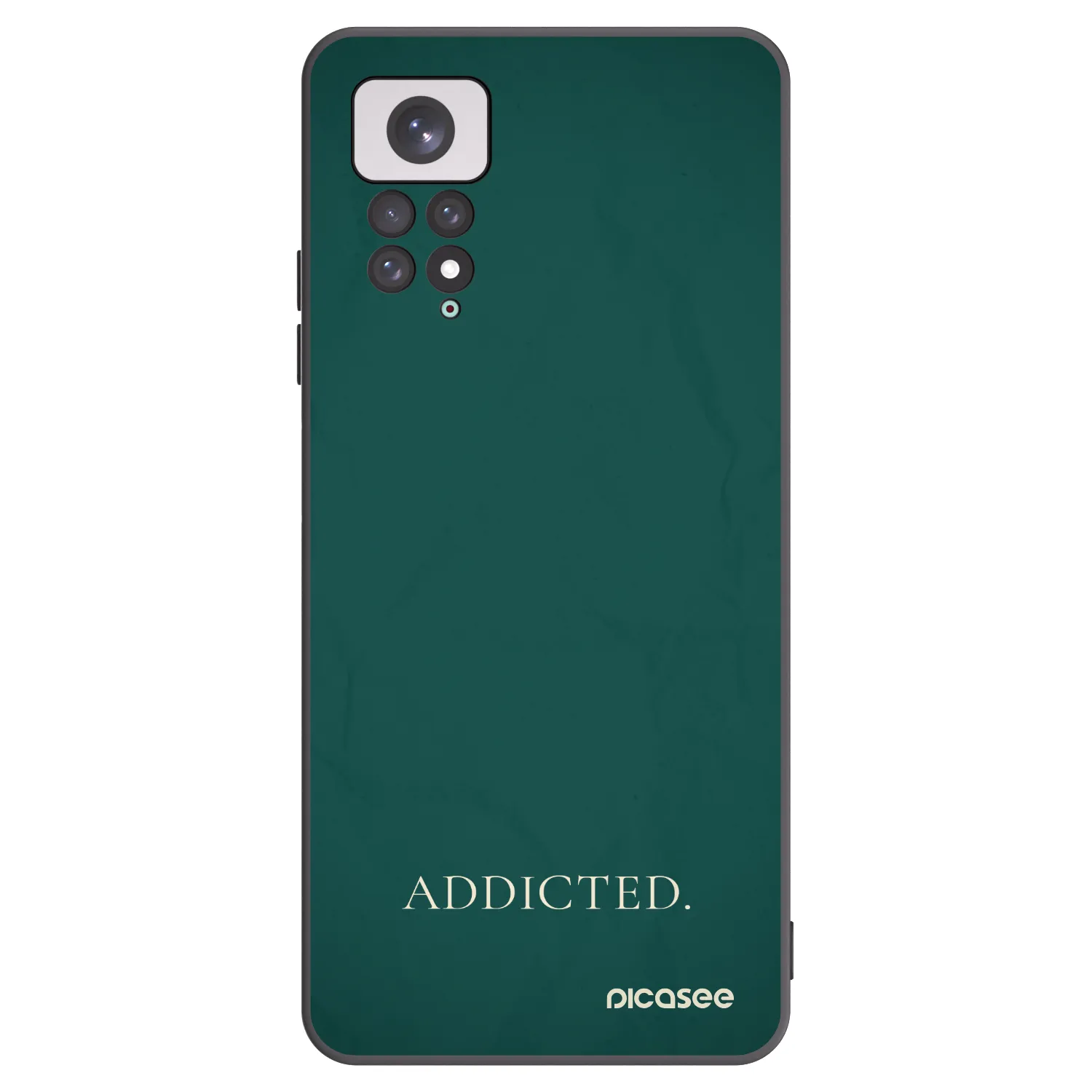 Picasee silikonowe czarne etui na Xiaomi Redmi Note 11 - Addicted
