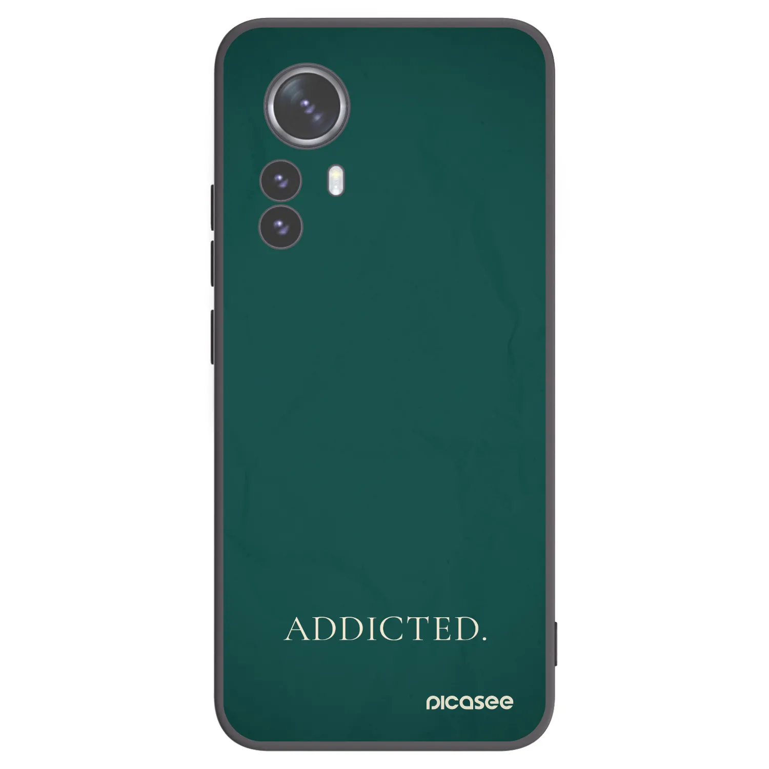Picasee silikonowe czarne etui na Xiaomi 12 Pro - Addicted