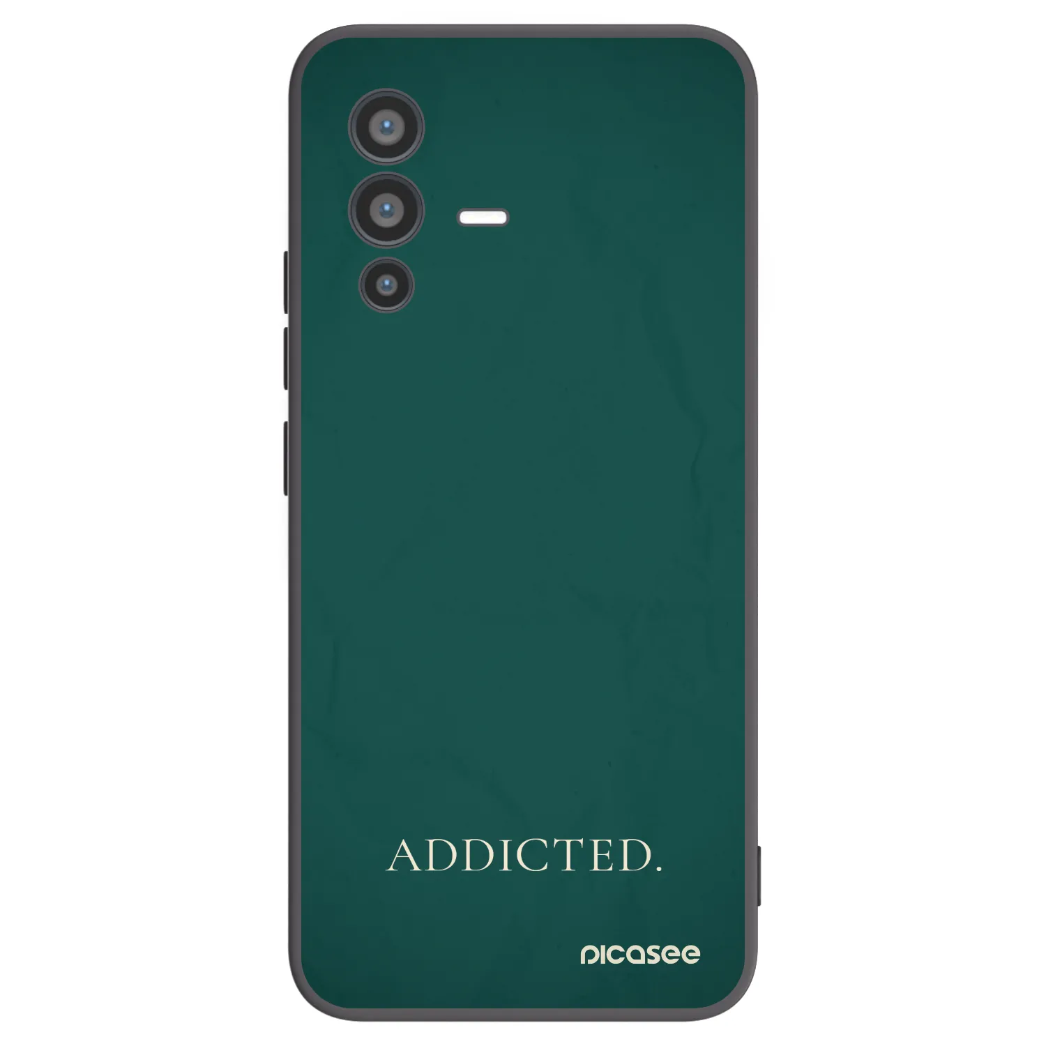 Picasee silikonowe czarne etui na Vivo V23 5G - Addicted