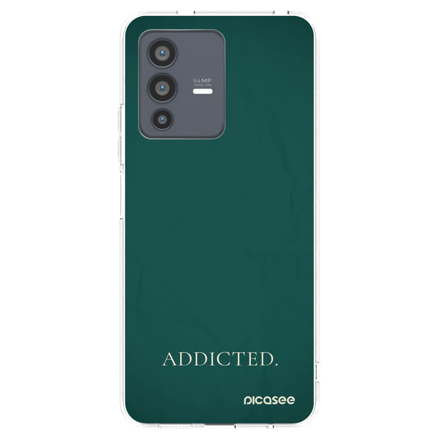 Picasee silikonowe przeźroczyste etui na Vivo V23 5G - Addicted